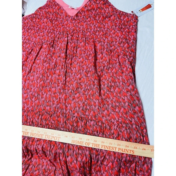 Joie Maxi Dress XL Tiered Boho Cottagecore Flowy Breathable Woven Tea Rose Beach - Picture 10 of 11